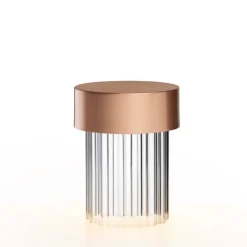 Last order fluted bordslampa satin koppar