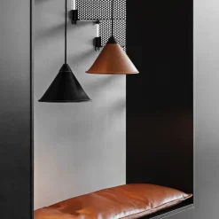 Leather Cone Namibia Ø25 taklampa black