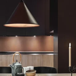 Leather Cone Namibia Ø35 taklampa chocolate