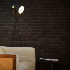 Le Klint 362 Carronade II golvlampa svart/rökt ek/mässing