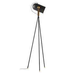 Le Klint 362 Carronade II golvlampa svart/rökt ek/mässing