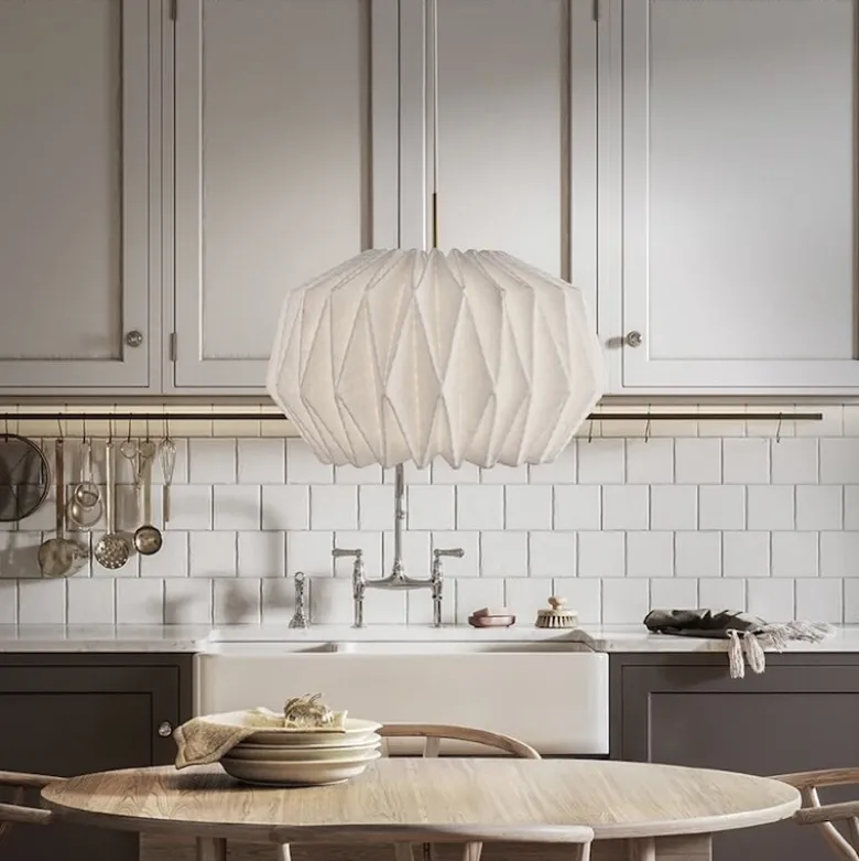 Le Klint 164 round M softly pleated mässing