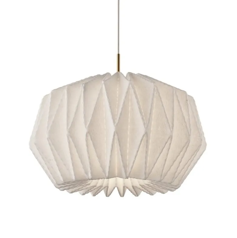 Le Klint 164 round M softly pleated mässing