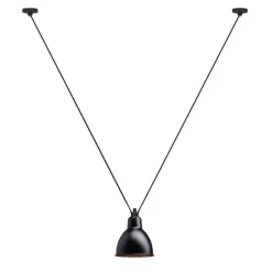 Les Acrobates de gras N°323 L Round Taklampa Svart, koppar i skärmen
