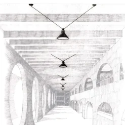 Les Acrobates de gras N°323 L taklampa conic svart