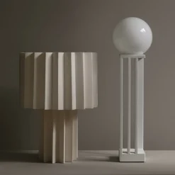 Libreria bordslampa vit strukturlack/opalglas