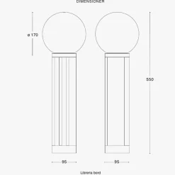 Libreria bordslampa vit strukturlack/opalglas