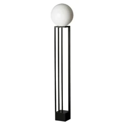 Libreria golvlampa svart/opalglas