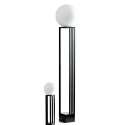 Libreria golvlampa svart/opalglas
