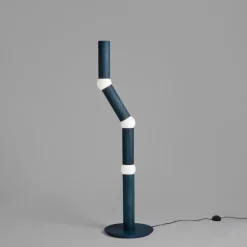 Lightbone golvlampa blå/ek