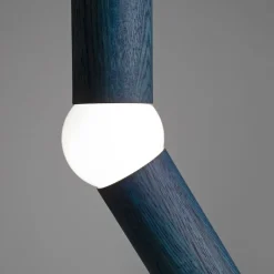 Lightbone golvlampa blå/ek