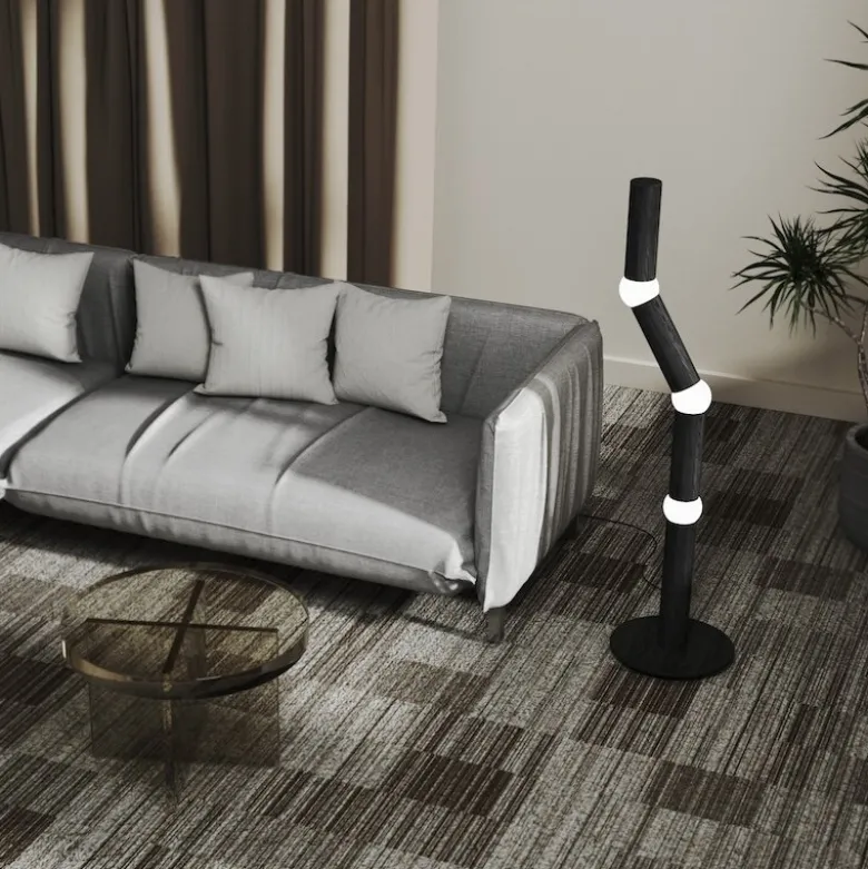 Lightbone golvlampa svart/ek