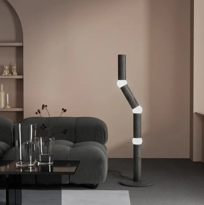 Lightbone golvlampa svart/ek