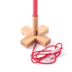Linea neon lamp LED wood röd