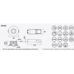 Lisa downlight 230V 1-pack IP65 vit