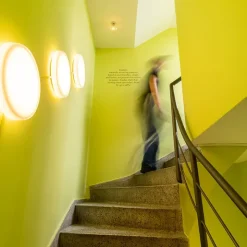 Looped Plafond/Vägglampa m dimmer och brytare vit