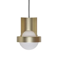 Loop single large taklampa gold + Sphere IV LED bulb