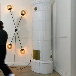 Lord X vägglampa svart/rökfärgat glas