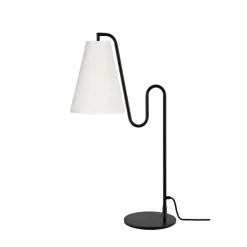 Lou Bordslampa Vit bouclé/svart