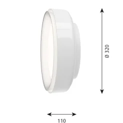 LP Grand 320 Utanpåliggande Tak-/vägglampa white - Fasdimning