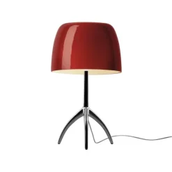 Lumiere grande bordslampa med dimmer svart krom/cherry