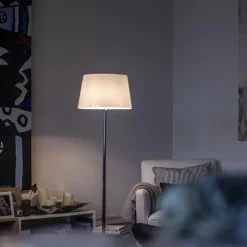 Lumiere XXL golvlampa svart krom/vit