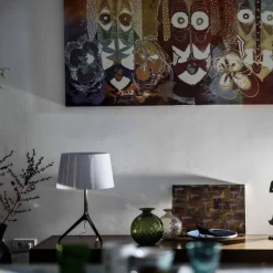 Lumiere XXS bordslampa svart krom/grå