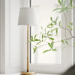 Lumi H68,5cm bordslampa guld/vit