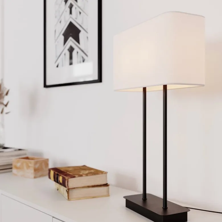 Luton bordlampa Svart/vit