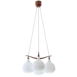 Luxus 4-armad taklampa teak