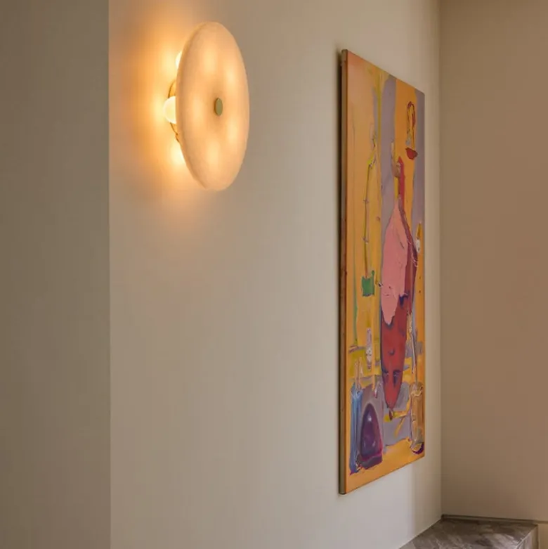 Magma Large Vägglampa med Five Sphere G70 LED Bulbs Polarvit/mässing