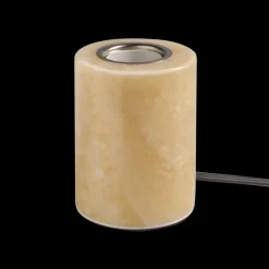 Marble bordslampa beige polished