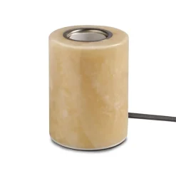 Marble bordslampa beige polished