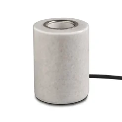 Marble bordslampa white polished