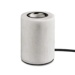 Marble bordslampa white silk matt