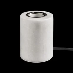 Marble bordslampa white silk matt