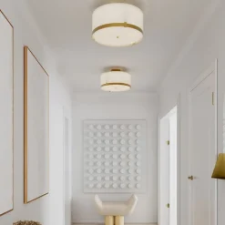 Marcel Ø40cm plafond mässing/vit