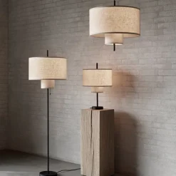 Margin bordslampa beige canvas