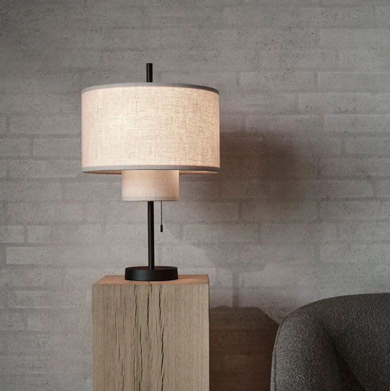 Margin bordslampa beige canvas