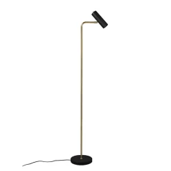 Marley golvlampa borstat mässing/matt svart