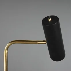 Marley golvlampa borstat mässing/matt svart