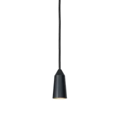 Massiv dubbelkon taklampa svart