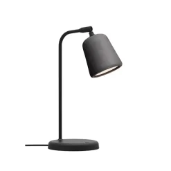 Material bordslampa mörkgrå betong/svart