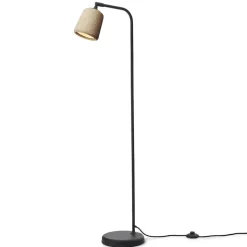 Material golvlampa natur kork/svart