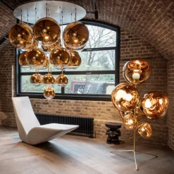 Melt Chandelier golvlampa koppar