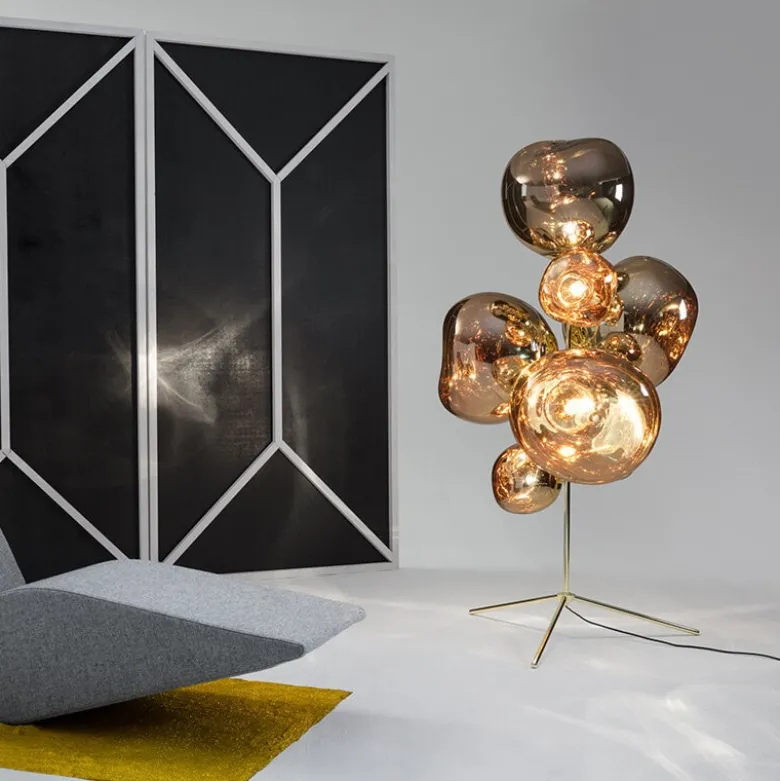 Melt Chandelier golvlampa koppar