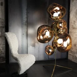 Melt Chandelier golvlampa koppar