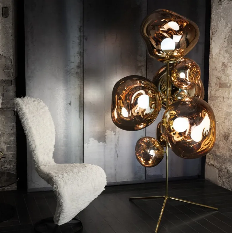 Melt Chandelier golvlampa koppar