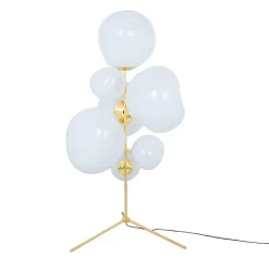 Melt Chandelier golvlampa opal/guld