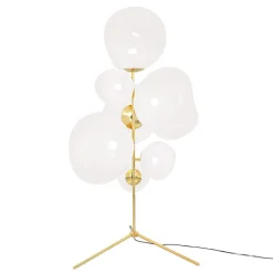 Melt Chandelier golvlampa opal/guld